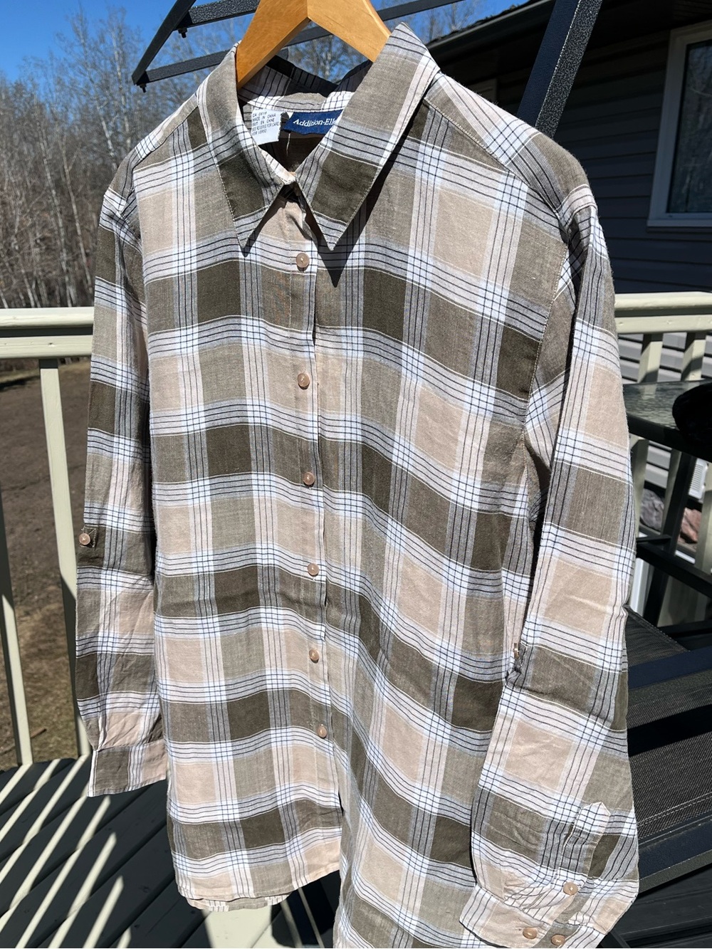 Addition-Elle Linen Buttoned Shirt